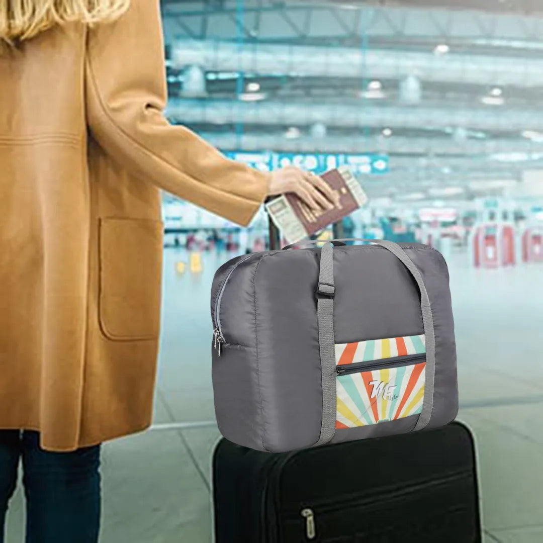 MY FAV Printed Foldable Travel Bag with Adjustable Buckels & Smooth Zipper Lightweight Waterproof Carry on Luggage Duffel Bags for Travelling Sports (6 Month Warranty)