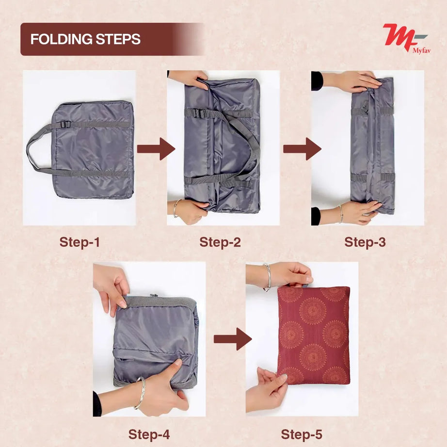 MY FAV Printed Foldable Travel Bag with Adjustable Buckels & Smooth Zipper Lightweight Waterproof Carry on Luggage Duffel Bags for Travelling Sports (6 Month Warranty)