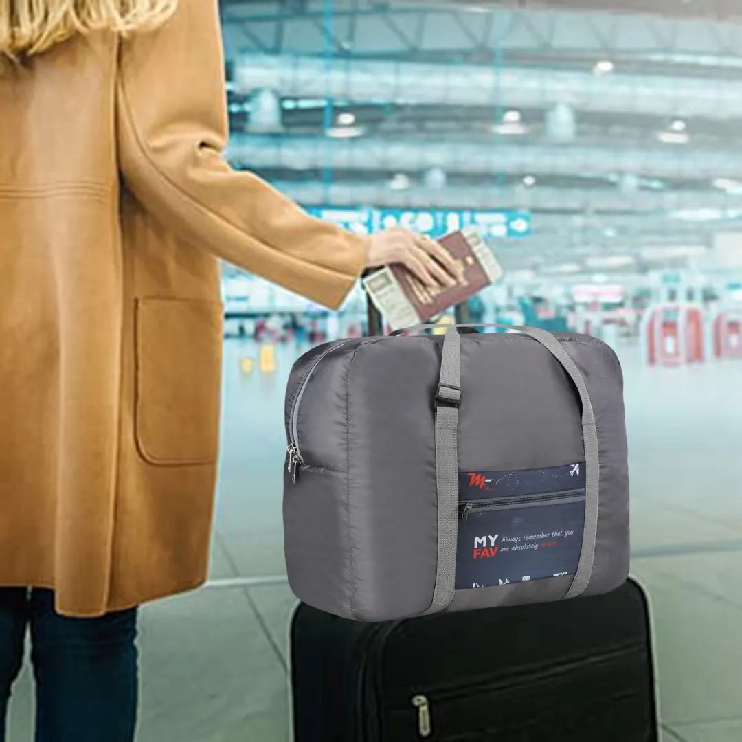 MY FAV Printed Foldable Travel Bag with Adjustable Buckels & Smooth Zipper Lightweight Waterproof Carry on Luggage Duffel Bags for Travelling Sports (6 Month Warranty)