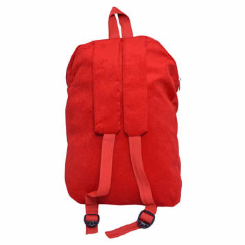 My Fav Digital Print Soft Velvet Fabric Kids Playschool Bag - Red Picknick Bag