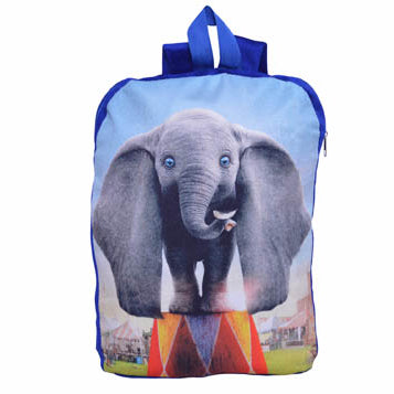 My Fav Elephant Digital Print Blue Soft Kids Play School Bag