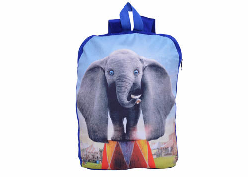 My Fav Elephant Digital Print Blue Soft Kids Play School Bag