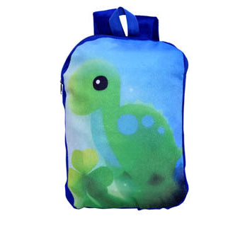 MY FAV Baby Boy's and Baby Girl's Turtle Digital Print Play School Bag (Blue)