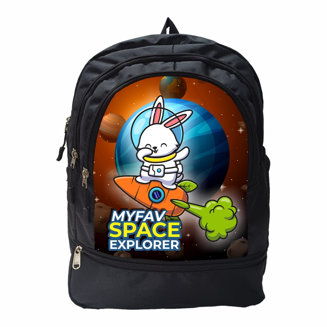 Cartoon Printed Lightweight Spacious Waterproof Casual/Picnic/Tuition/School Bag/Backpack for Play School (2 to 10-year-old Kids) 40 * 29 * 15CM (Multicolor-18)|MFKB019-Baz|