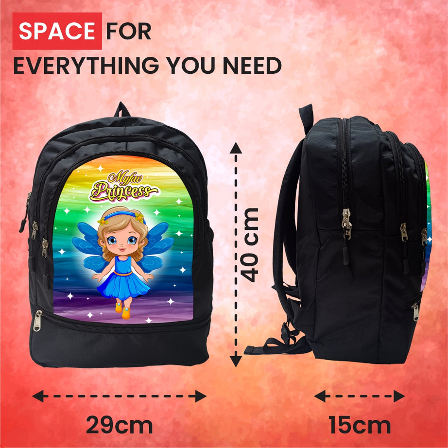 Cartoon Printed Lightweight Spacious Waterproof Casual/Picnic/Tuition/School Bag/Backpack for Play School (2 to 10-year-old Kids) 40 * 29 * 15CM (Multicolor-18)|MFKB020-Baz|