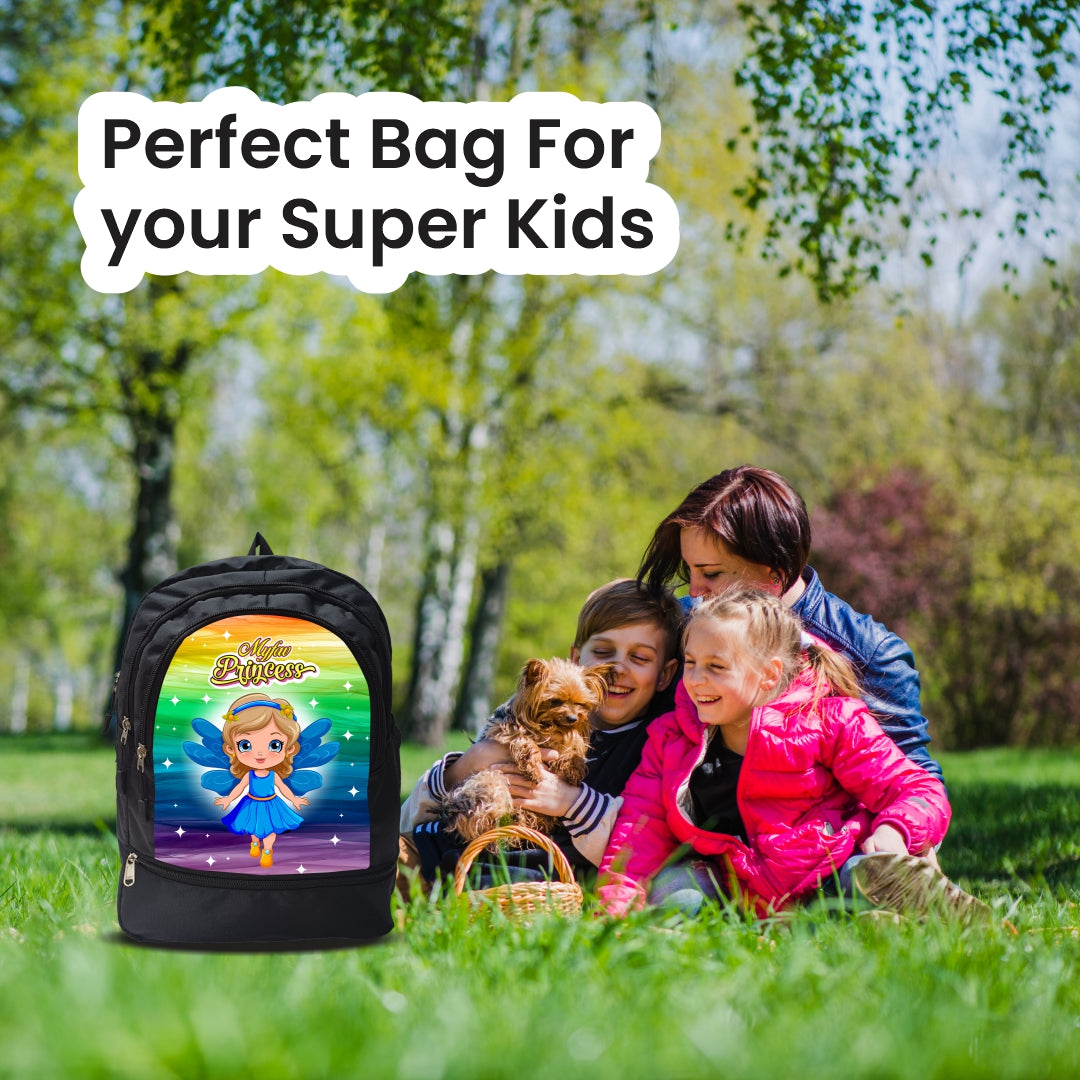 Cartoon Printed Lightweight Spacious Waterproof Casual/Picnic/Tuition/School Bag/Backpack for Play School (2 to 10-year-old Kids) 40 * 29 * 15CM (Multicolor-18)|MFKB020-Baz|