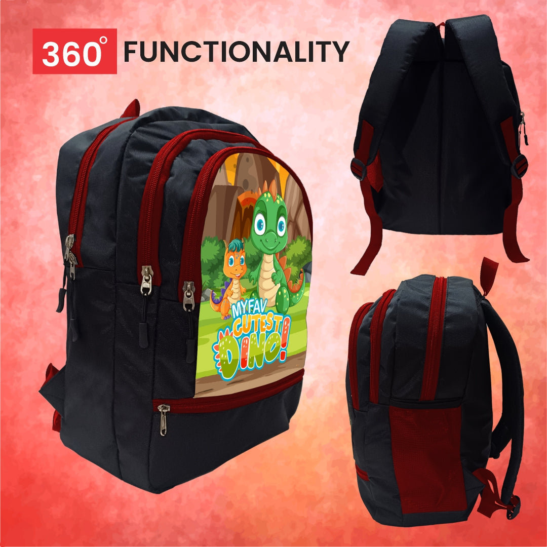 Cartoon Printed Lightweight Spacious Waterproof Casual/Picnic/Tuition/School Bag/Backpack for Play School (2 to 10-year-old Kids) 40 * 29 * 15CM (Multicolor-18)|MFKB021-Baz|