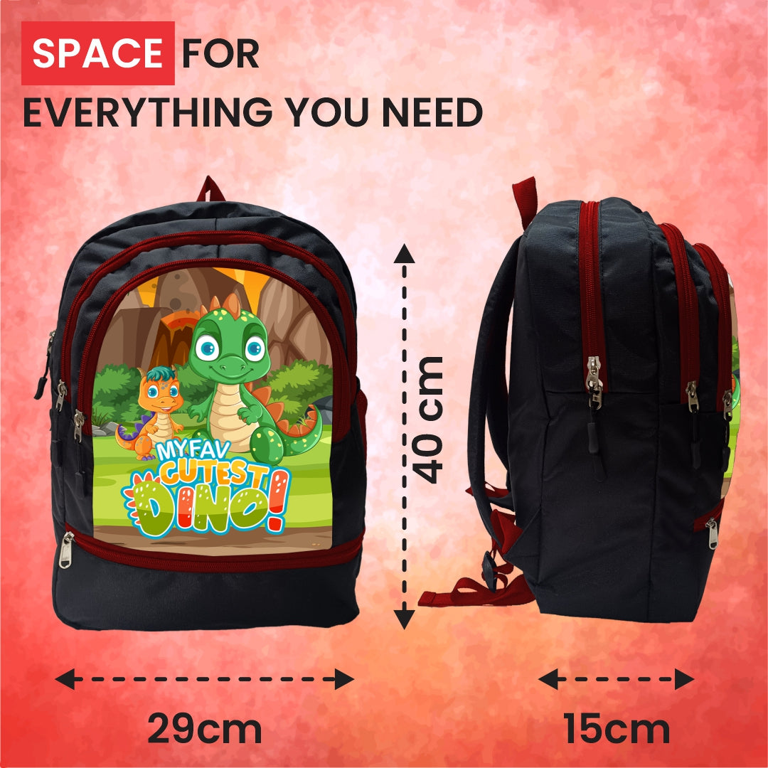 Cartoon Printed Lightweight Spacious Waterproof Casual/Picnic/Tuition/School Bag/Backpack for Play School (2 to 10-year-old Kids) 40 * 29 * 15CM (Multicolor-18)|MFKB021-Baz|