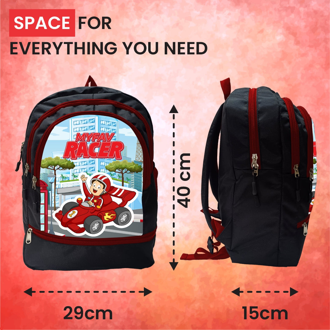 Cartoon Printed Lightweight Spacious Waterproof Casual/Picnic/Tuition/School Bag/Backpack for Play School (2 to 10-year-old Kids) 40 * 29 * 15CM (Multicolor-18)|MFKB022-Baz|