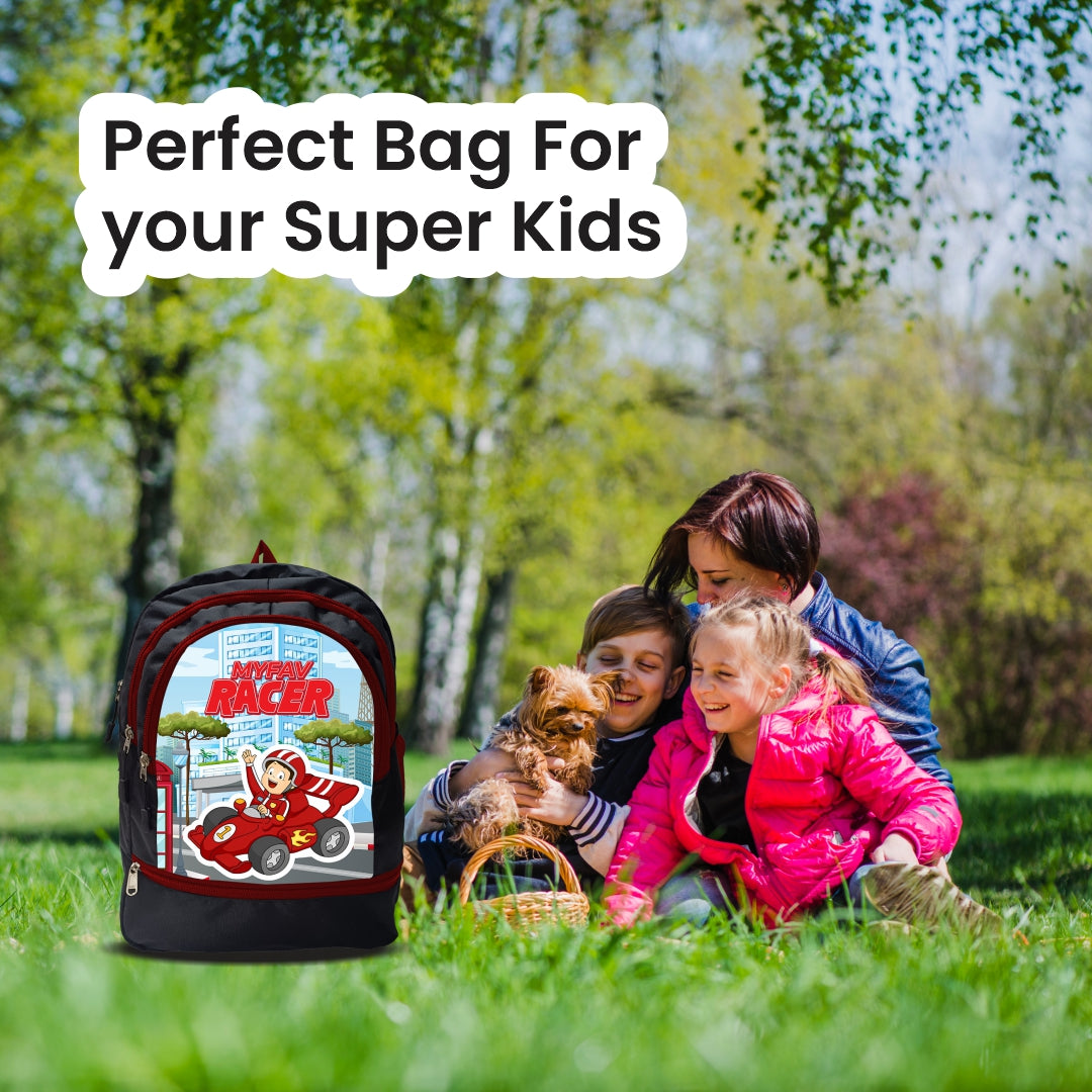 Cartoon Printed Lightweight Spacious Waterproof Casual/Picnic/Tuition/School Bag/Backpack for Play School (2 to 10-year-old Kids) 40 * 29 * 15CM (Multicolor-18)|MFKB022-Baz|