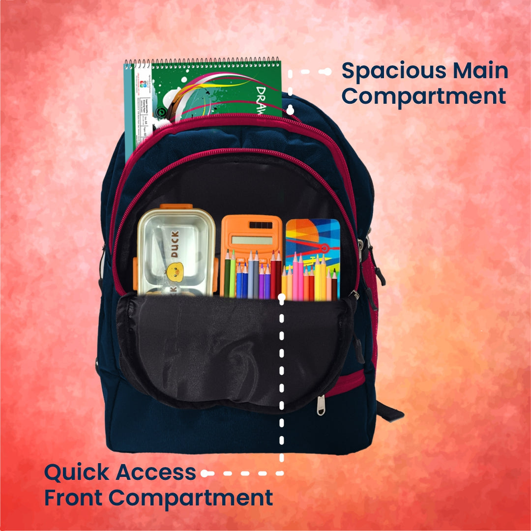 Cartoon Printed Lightweight Spacious Waterproof Casual/Picnic/Tuition/School Bag/Backpack for Play School (2 to 10-year-old Kids) 40 * 29 * 15CM (Multicolor-18)|MFKB023-Baz|