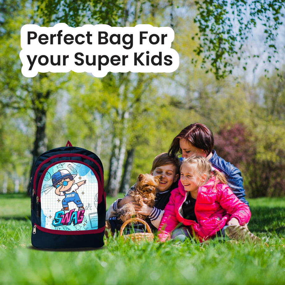 Cartoon Printed Lightweight Spacious Waterproof Casual/Picnic/Tuition/School Bag/Backpack for Play School (2 to 10-year-old Kids) 40 * 29 * 15CM (Multicolor-18)|MFKB024-Baz|