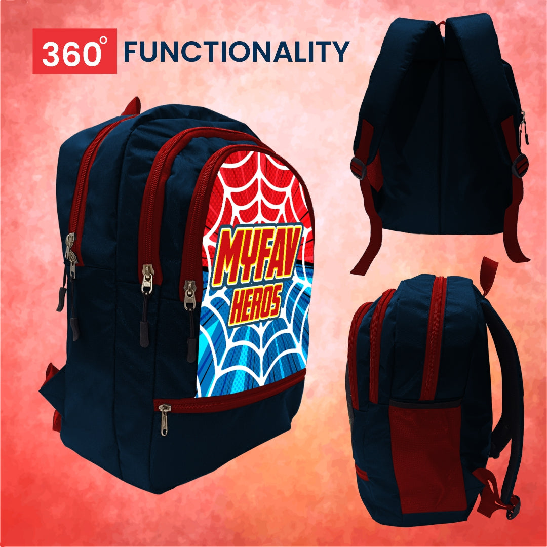 Cartoon Printed Lightweight Spacious Waterproof Casual/Picnic/Tuition/School Bag/Backpack for Play School (2 to 10-year-old Kids) 40 * 29 * 15CM (Multicolor-18)|MFKB025-Baz|