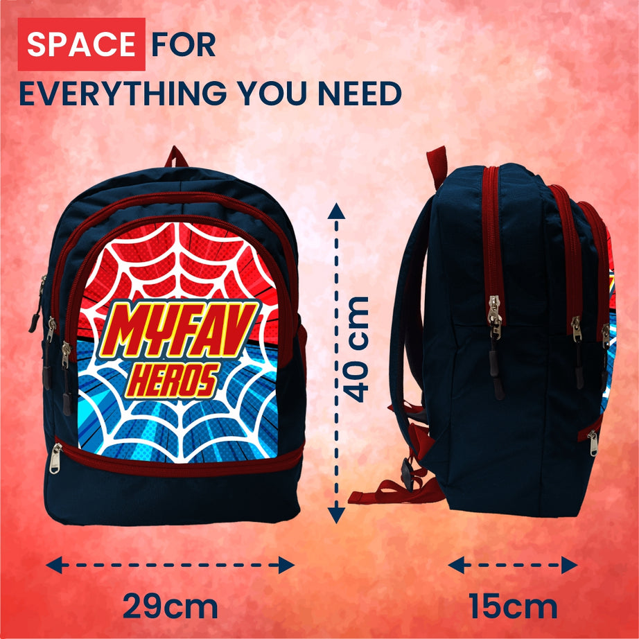 Cartoon Printed Lightweight Spacious Waterproof Casual/Picnic/Tuition/School Bag/Backpack for Play School (2 to 10-year-old Kids) 40 * 29 * 15CM (Multicolor-18)|MFKB025-Baz|