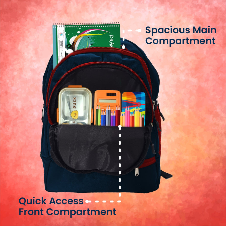 Cartoon Printed Lightweight Spacious Waterproof Casual/Picnic/Tuition/School Bag/Backpack for Play School (2 to 10-year-old Kids) 40 * 29 * 15CM (Multicolor-18)|MFKB025-Baz|