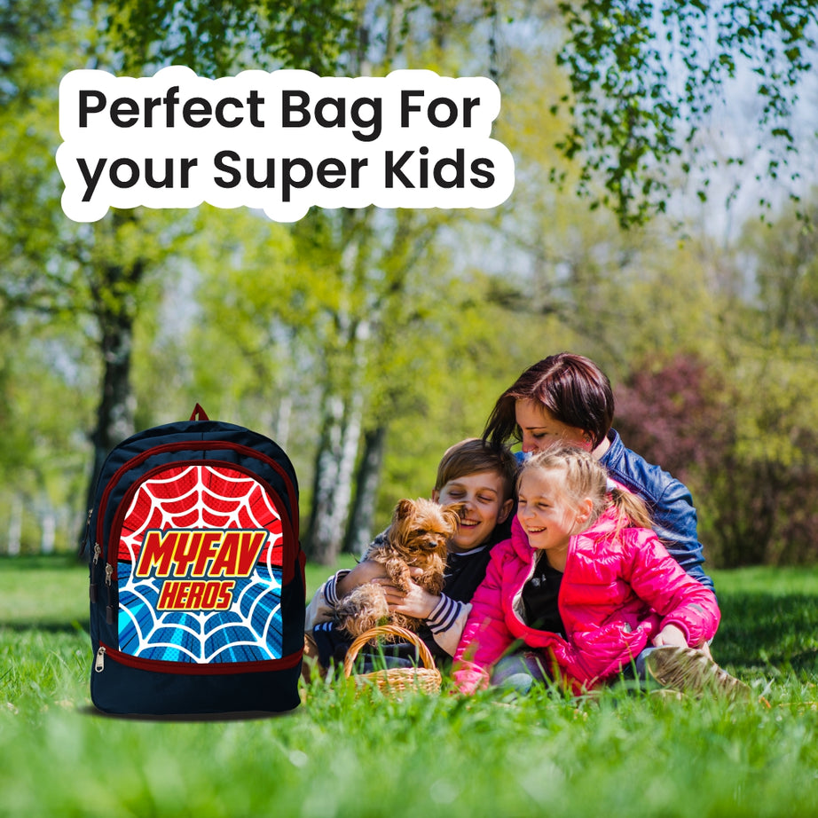 Cartoon Printed Lightweight Spacious Waterproof Casual/Picnic/Tuition/School Bag/Backpack for Play School (2 to 10-year-old Kids) 40 * 29 * 15CM (Multicolor-18)|MFKB025-Baz|