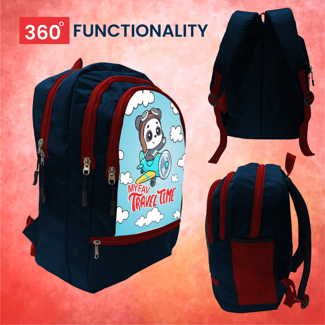 Cartoon Printed Lightweight Spacious Waterproof Casual/Picnic/Tuition/School Bag/Backpack for Play School (2 to 10-year-old Kids) 40 * 29 * 15CM (Multicolor-18)|MFKB026-Baz|