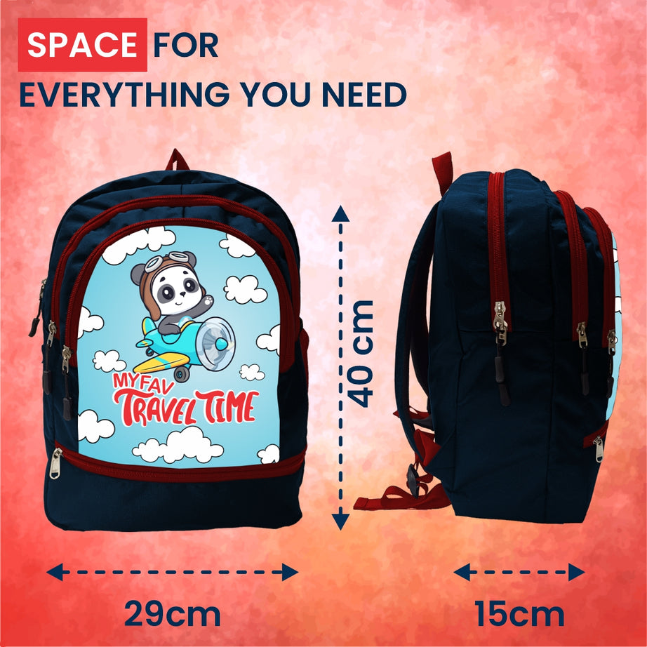 Cartoon Printed Lightweight Spacious Waterproof Casual/Picnic/Tuition/School Bag/Backpack for Play School (2 to 10-year-old Kids) 40 * 29 * 15CM (Multicolor-18)|MFKB026-Baz|