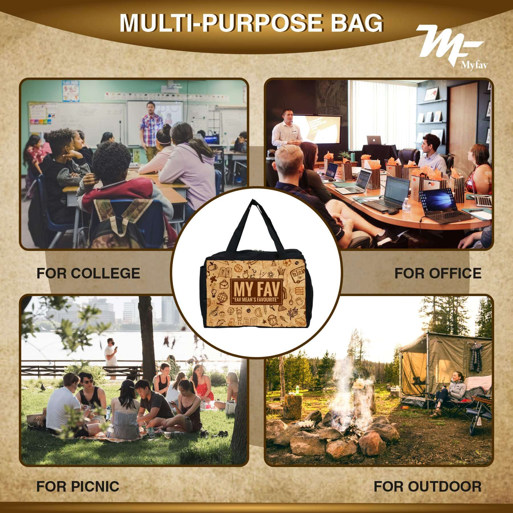 MY FAV Men, Women and Kids Lunch Bag