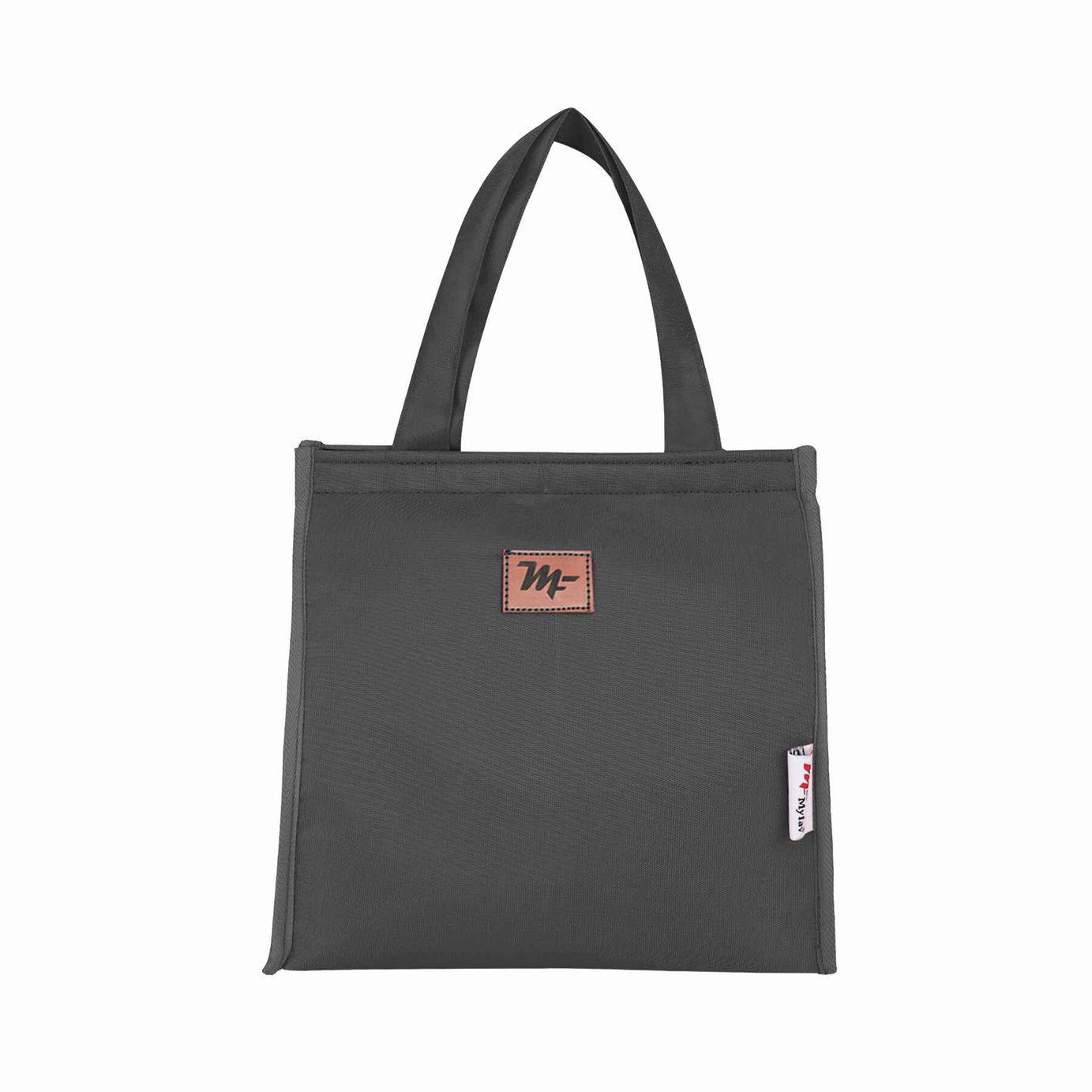 MY FAV Lunch Bag for Kids, Men & Women, Velcro Closure Tiffin Bag for Travel, Office, College & School, Durable and Lightweight (8 Liter) (Black)