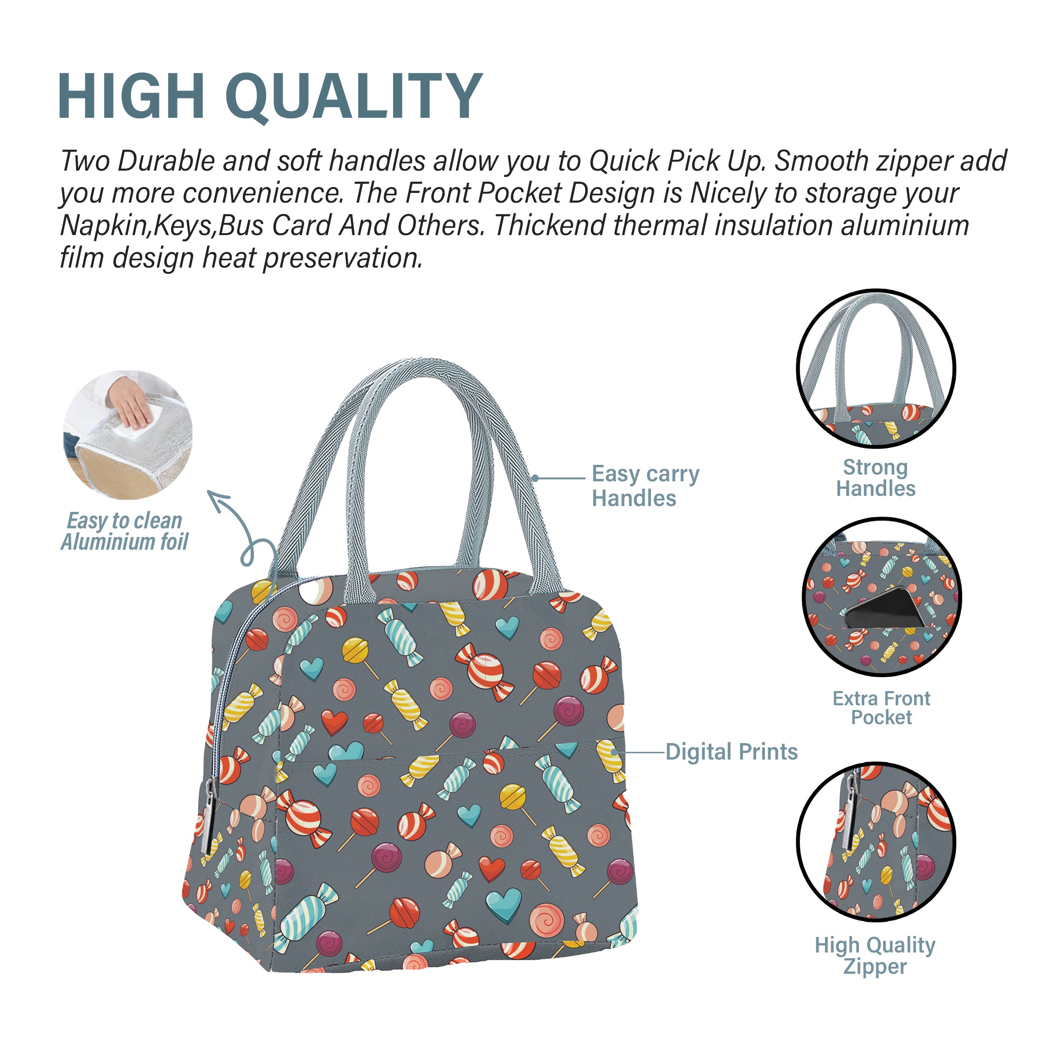 MY FAV Women, Waterproof Carry On Tote Tiffin Bag for Travel, Office, Picnic, Camping Outdoor, College & School, Durable and Lightweight Bag-1
