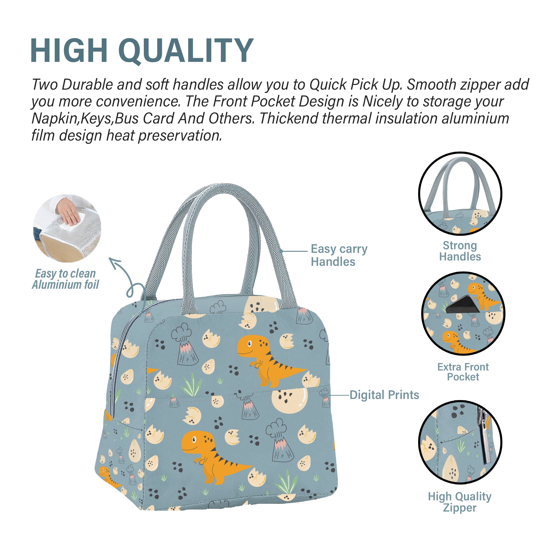 MY FAV Women, Waterproof Carry On Tote Tiffin Bag for Travel, Office, Picnic, Camping Outdoor, College & School, Durable and Lightweight Bag-2