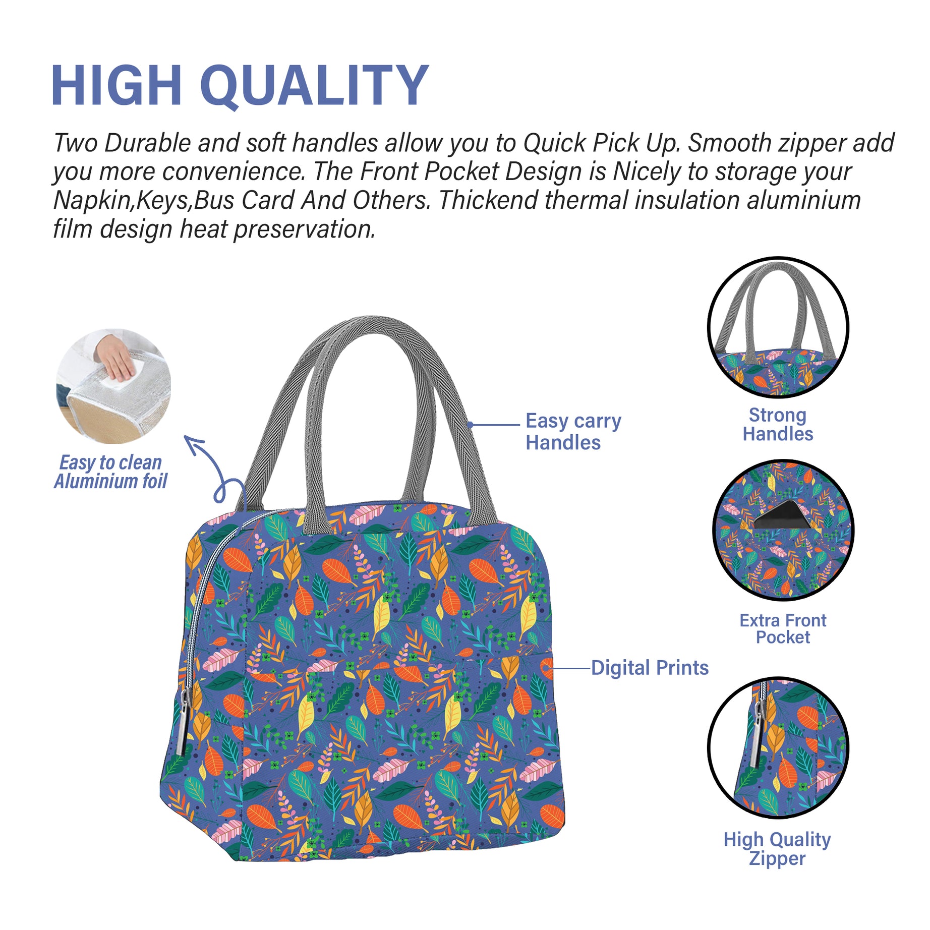 MY FAV Women, Waterproof Carry On Tote Tiffin Bag for Travel, Office, Picnic, Camping Outdoor, College & School, Durable and Lightweight Bag-6