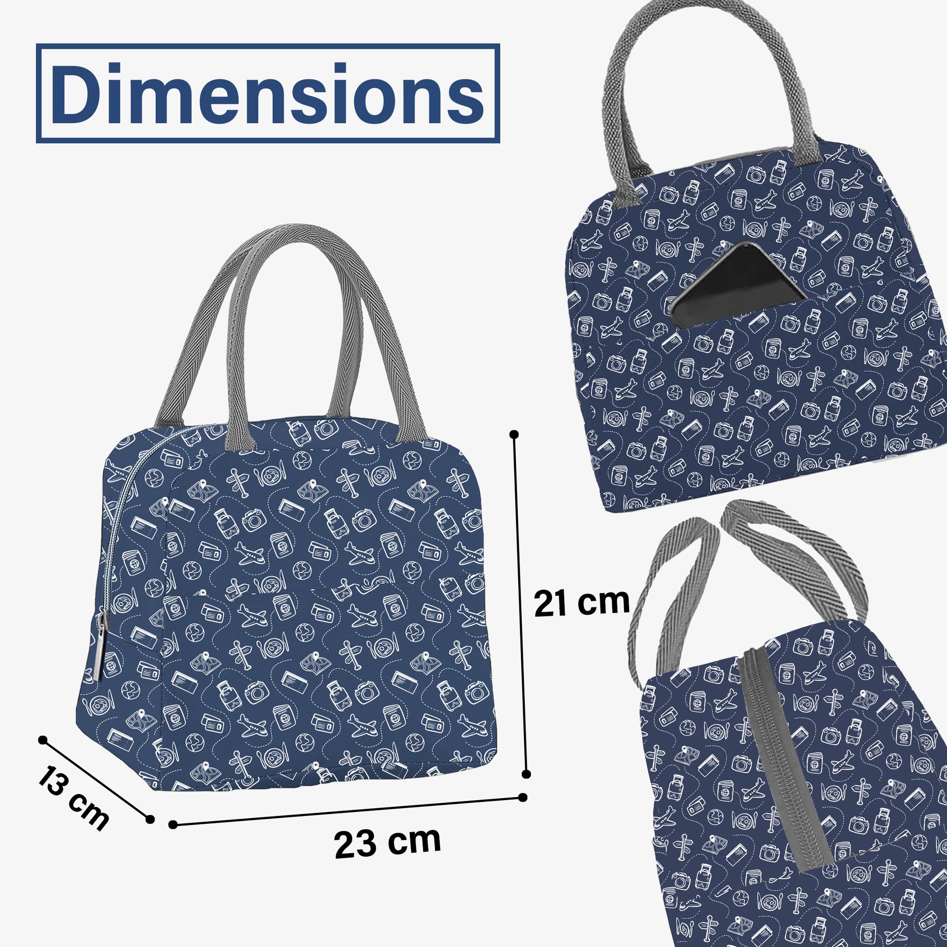 MY FAV Women, Waterproof Carry On Tote Tiffin Bag for Travel, Office, Picnic, Camping Outdoor, College & School, Durable and Lightweight Bag-7