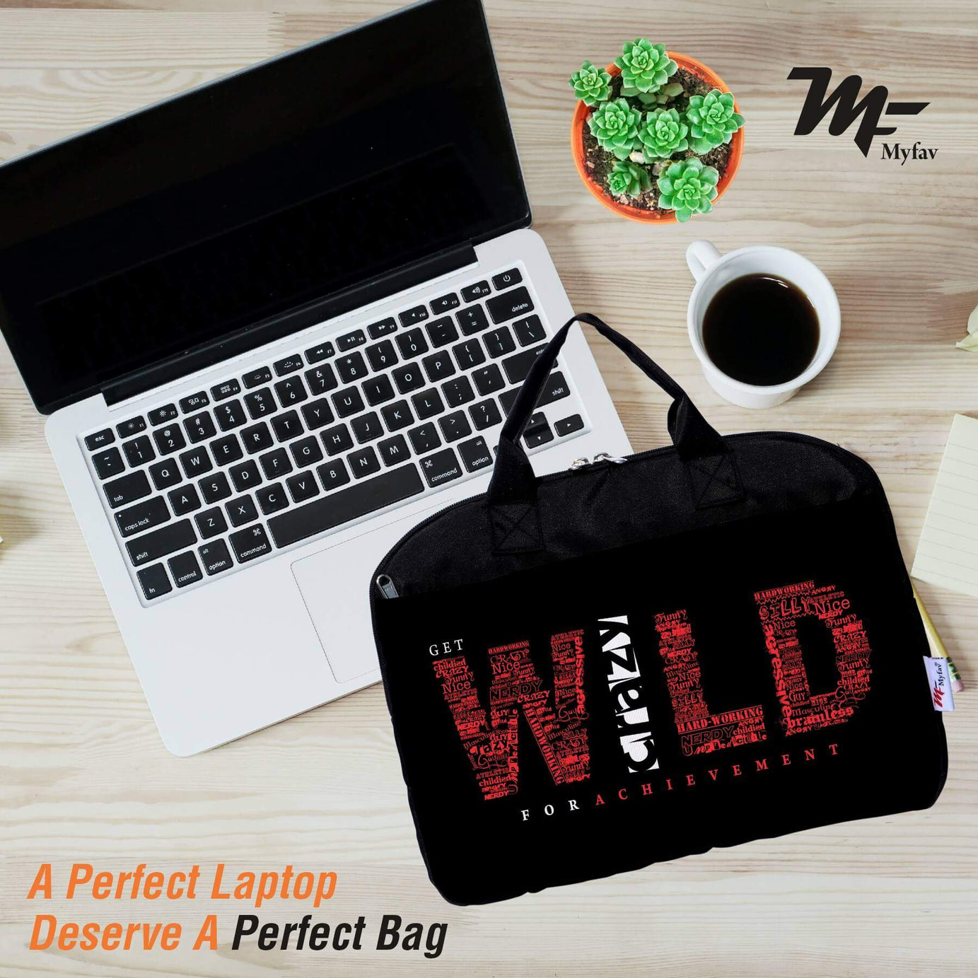 My Fav Motivational Quote Office Laptop Bag Briefcase 15.6 Inch for Women and Men