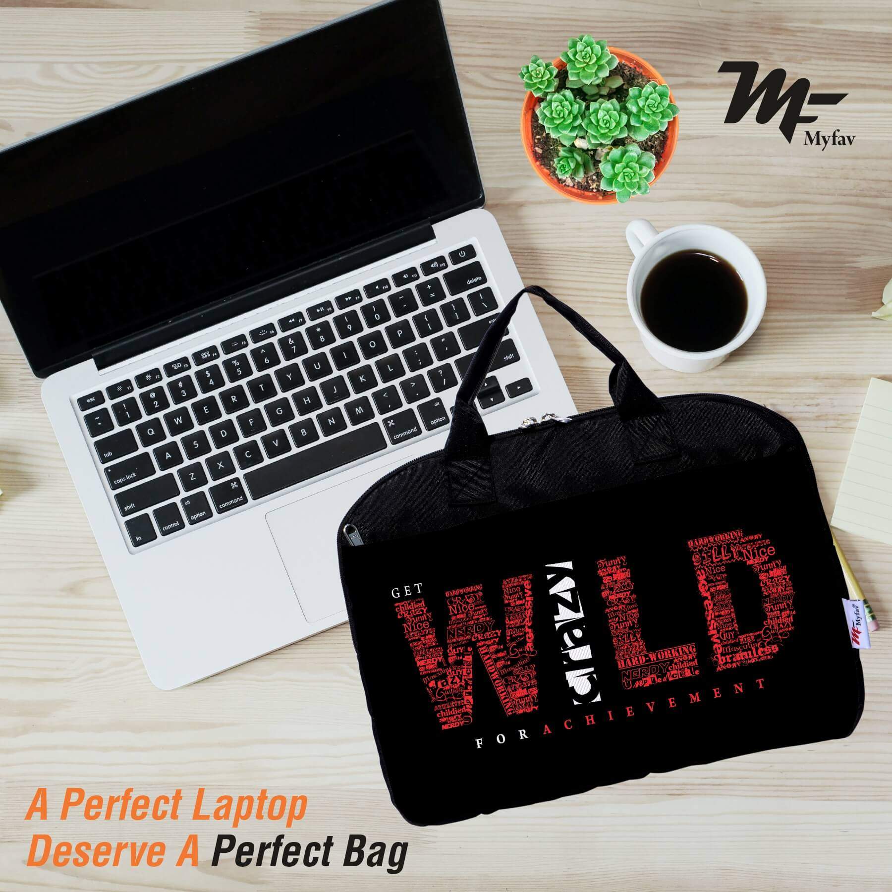 My Fav Motivational Quote Office Laptop Bag Briefcase 15.6 Inch for Women and Men