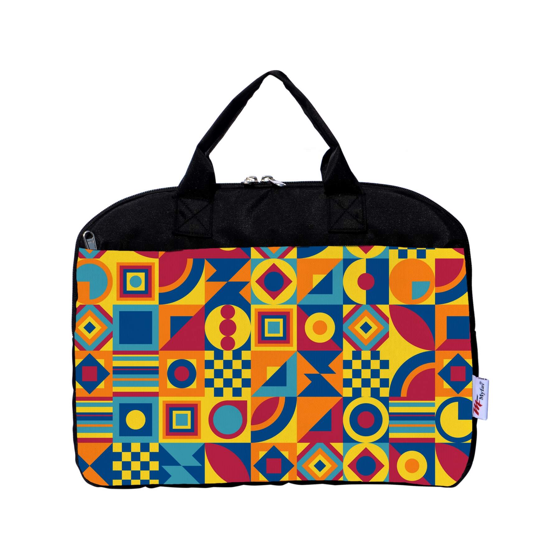 My Fav Multi Printed Office Laptop Bag Briefcase 15.6 Inch for Women and Men