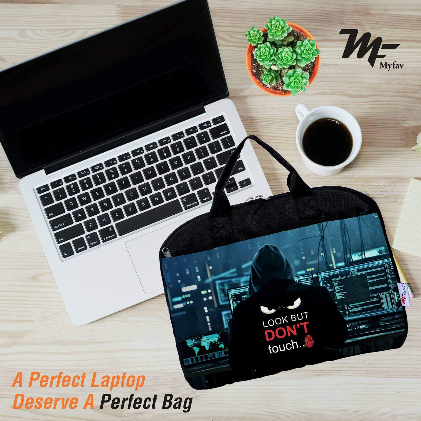 My Fav Computer Man Office Laptop Bag Briefcase 15.6 Inch for Women and Men