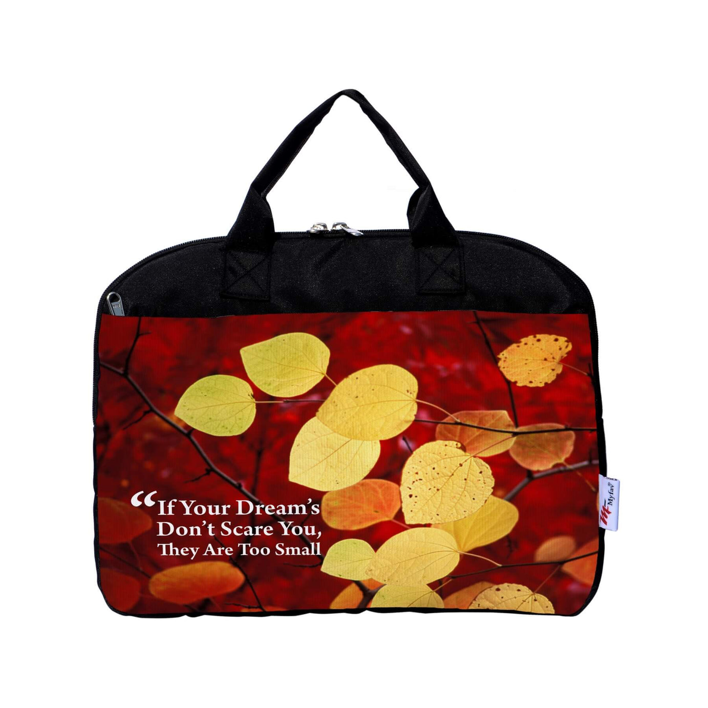 My Fav Leafs Print Office Laptop Bag Briefcase 15.6 Inch for Women and Men