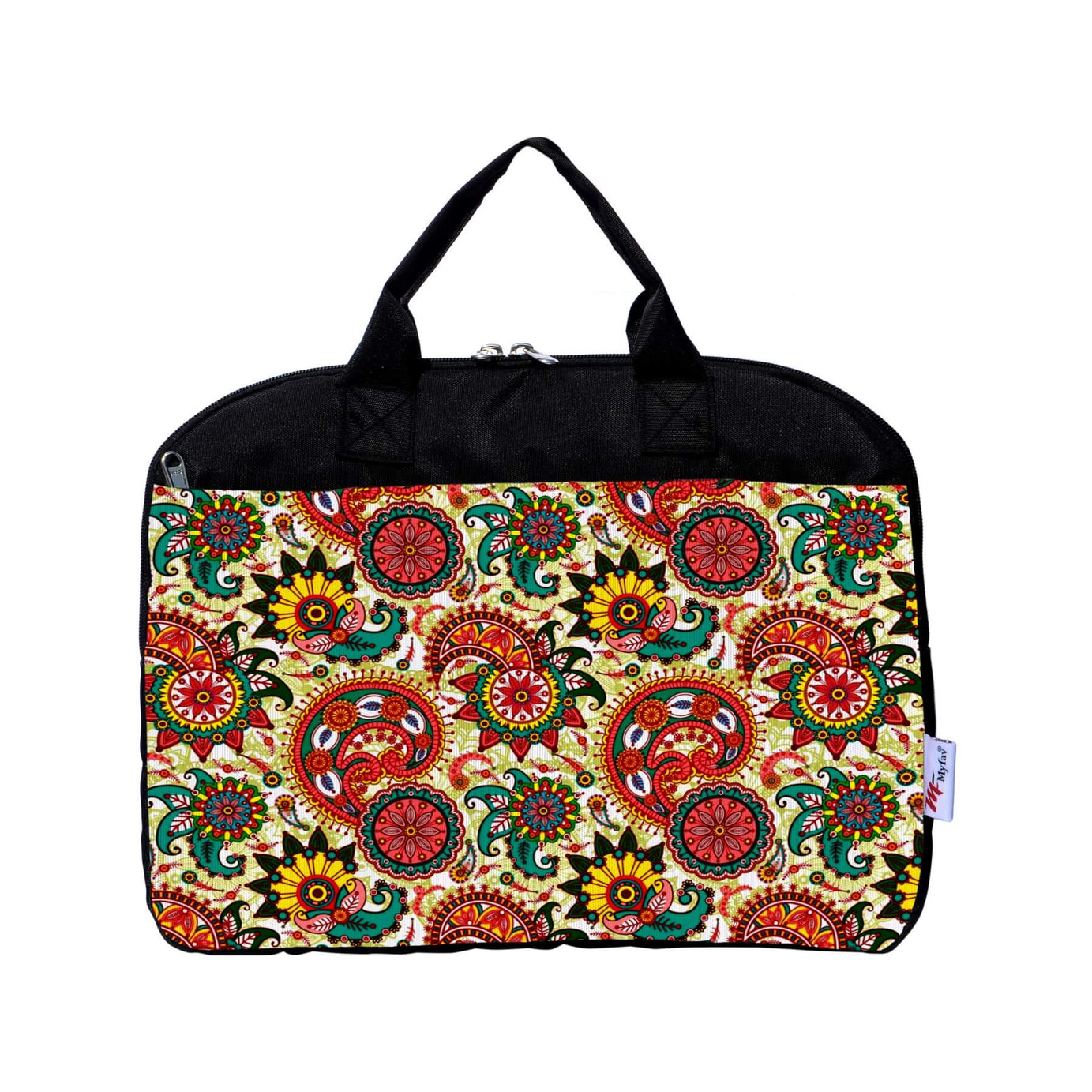 My Fav Traditional Print Office Laptop Bag Briefcase 15.6 Inch for Women and Men