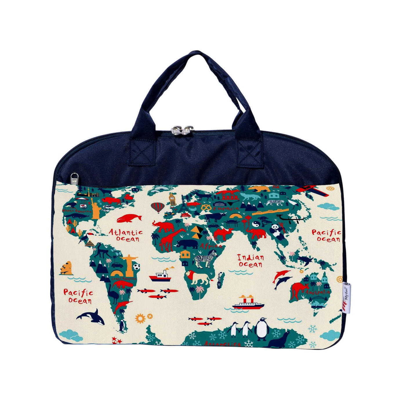My Fav Ocean Map Office Laptop Bag Briefcase 15.6 Inch for Women and Men