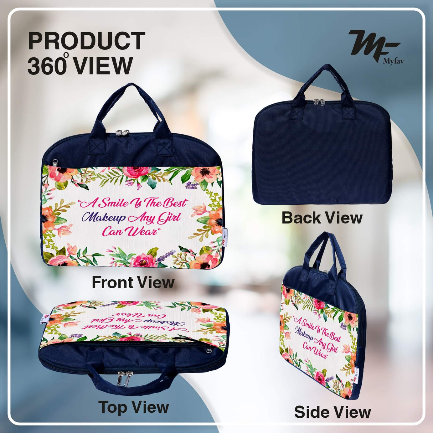 My Fav Girl Quote Office Laptop Bag Briefcase 15.6 Inch for Women and Men