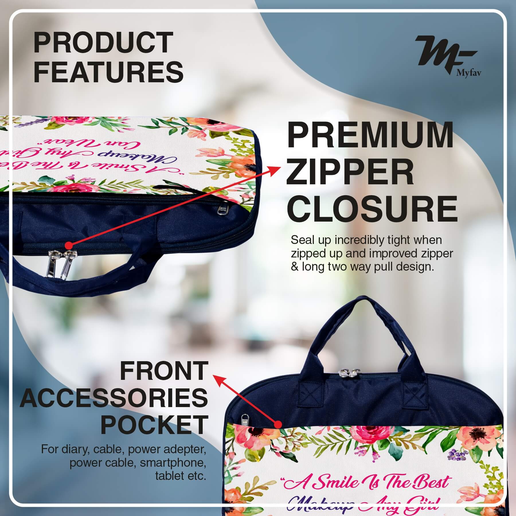 My Fav Girl Quote Office Laptop Bag Briefcase 15.6 Inch for Women and Men