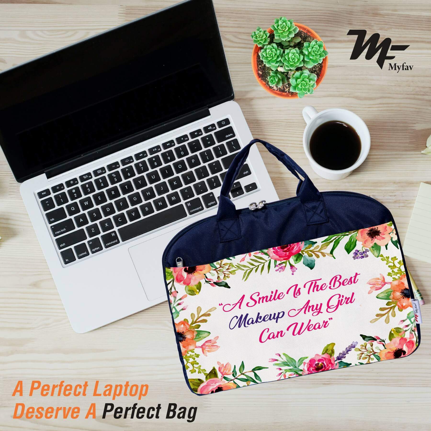 My Fav Girl Quote Office Laptop Bag Briefcase 15.6 Inch for Women and Men