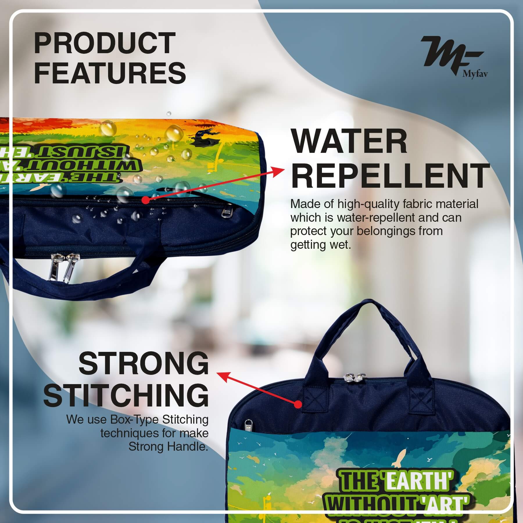 My Fav Art Print Office Laptop Bag Briefcase 15.6 Inch for Women and Men