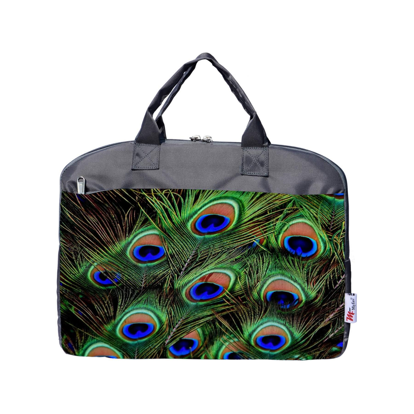 My Fav Peacock Feather Office Laptop Bag Briefcase 15.6 Inch for Women and Men