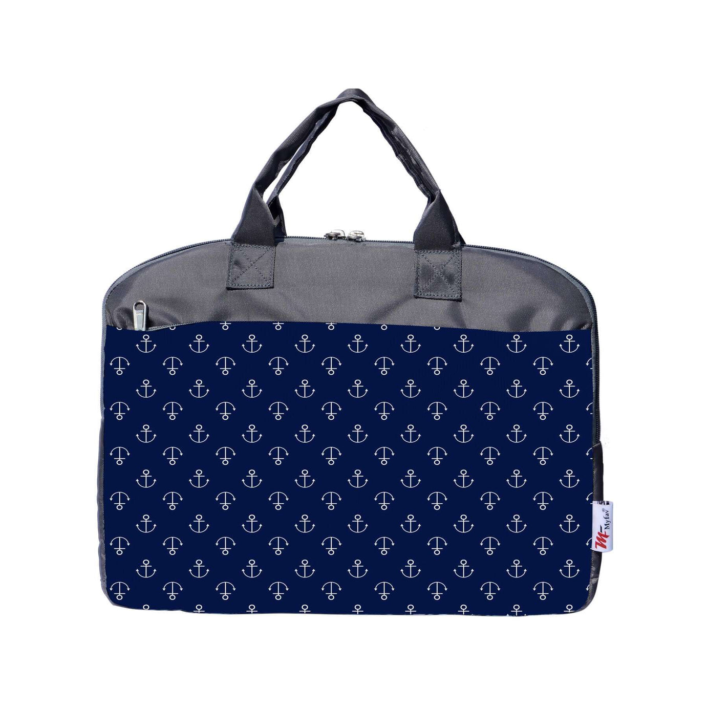 My Fav Printed Blue Office Laptop Bag Briefcase 15.6 Inch for Women and Men