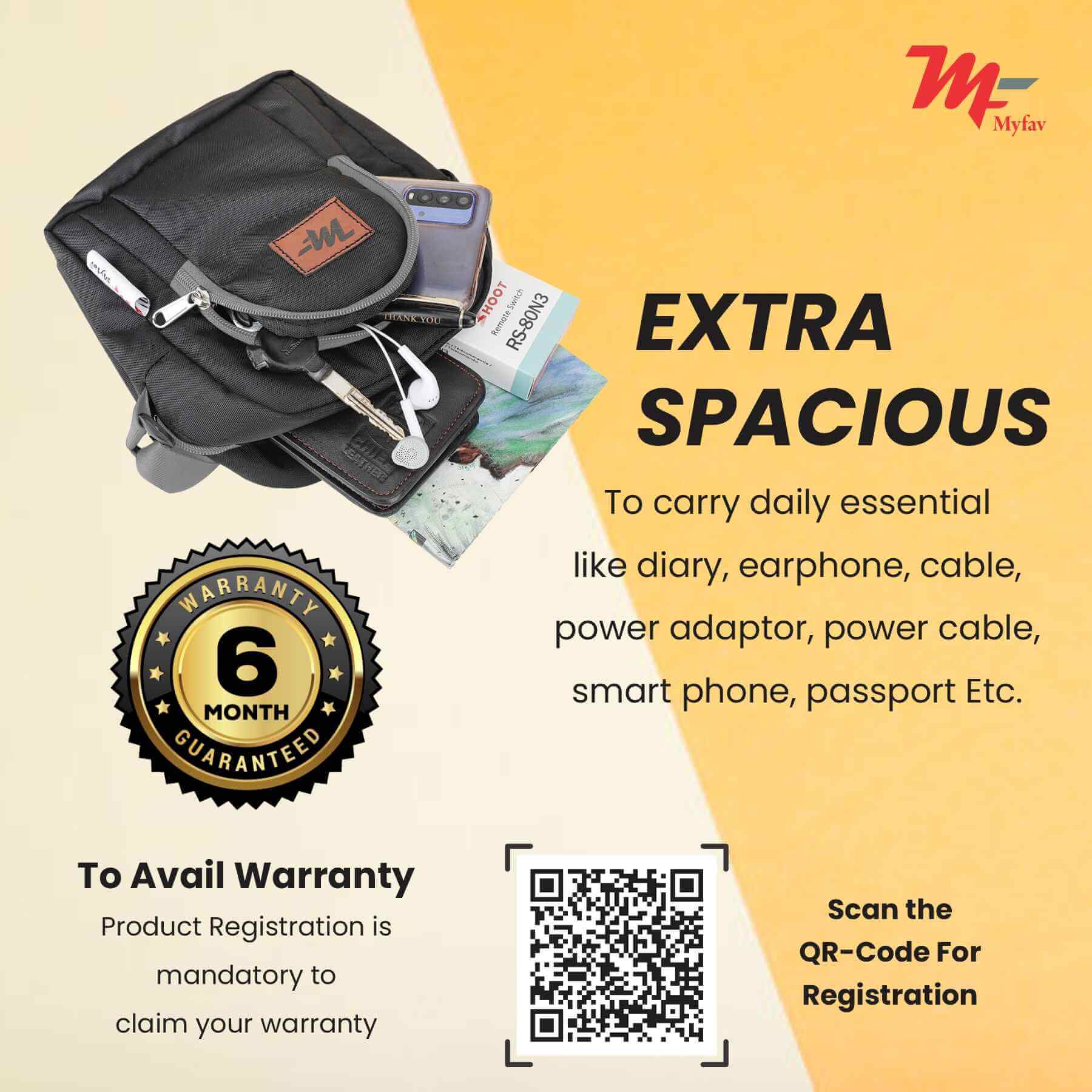 MY FAV Messenger Bag for Men Women, Water Resistance Heavy Duty Multi-Compartment Zipper Closure Office, Sling Bag for Boys Girls (Copy)