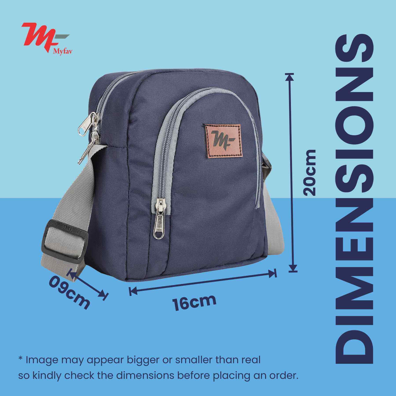 MY FAV Messenger Bag for Men Women, Water Resistance Heavy Duty Multi-Compartment Zipper Closure Office, Sling Bag for Boys Girls (Copy) (Copy)