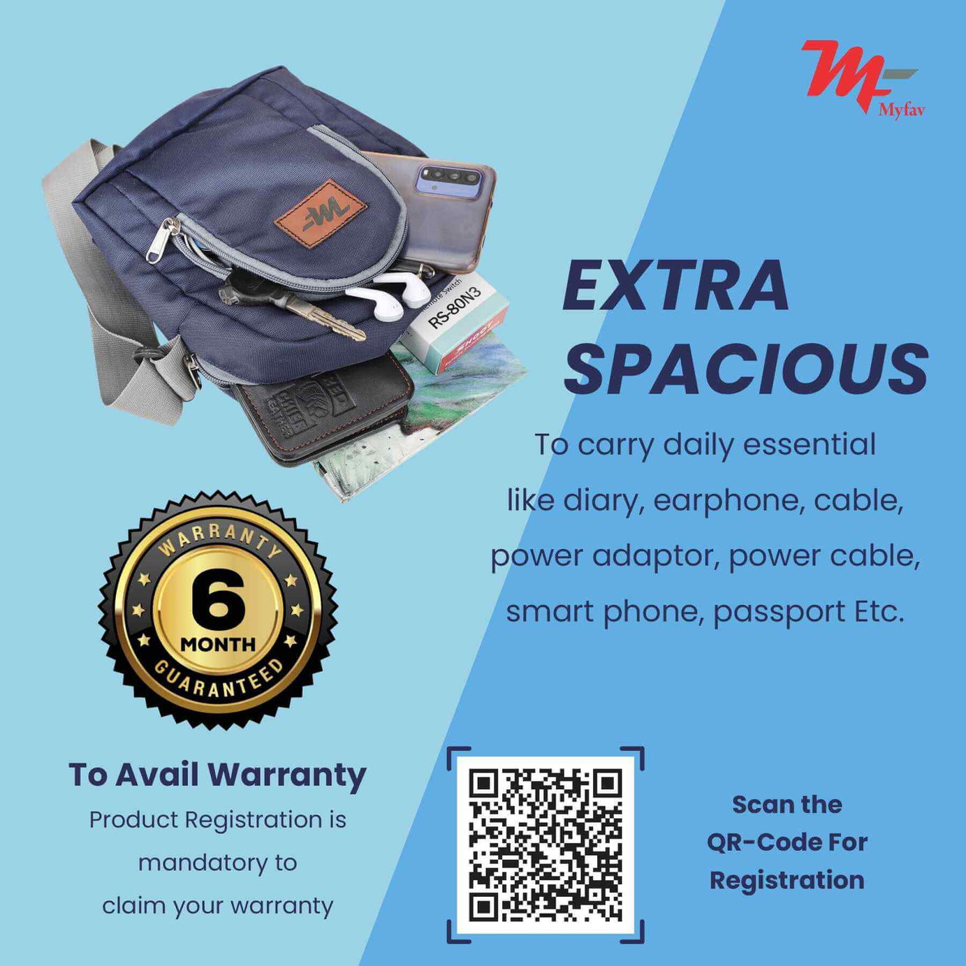 MY FAV Messenger Bag for Men Women, Water Resistance Heavy Duty Multi-Compartment Zipper Closure Office, Sling Bag for Boys Girls (Copy) (Copy)