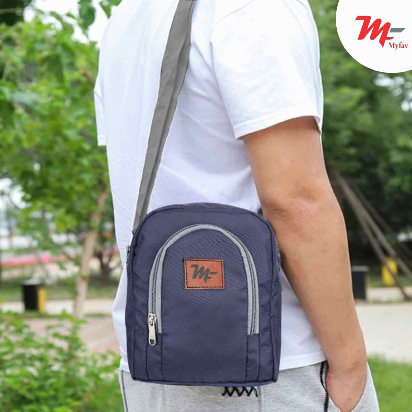 MY FAV Messenger Bag for Men Women, Water Resistance Heavy Duty Multi-Compartment Zipper Closure Office, Sling Bag for Boys Girls (Copy) (Copy)