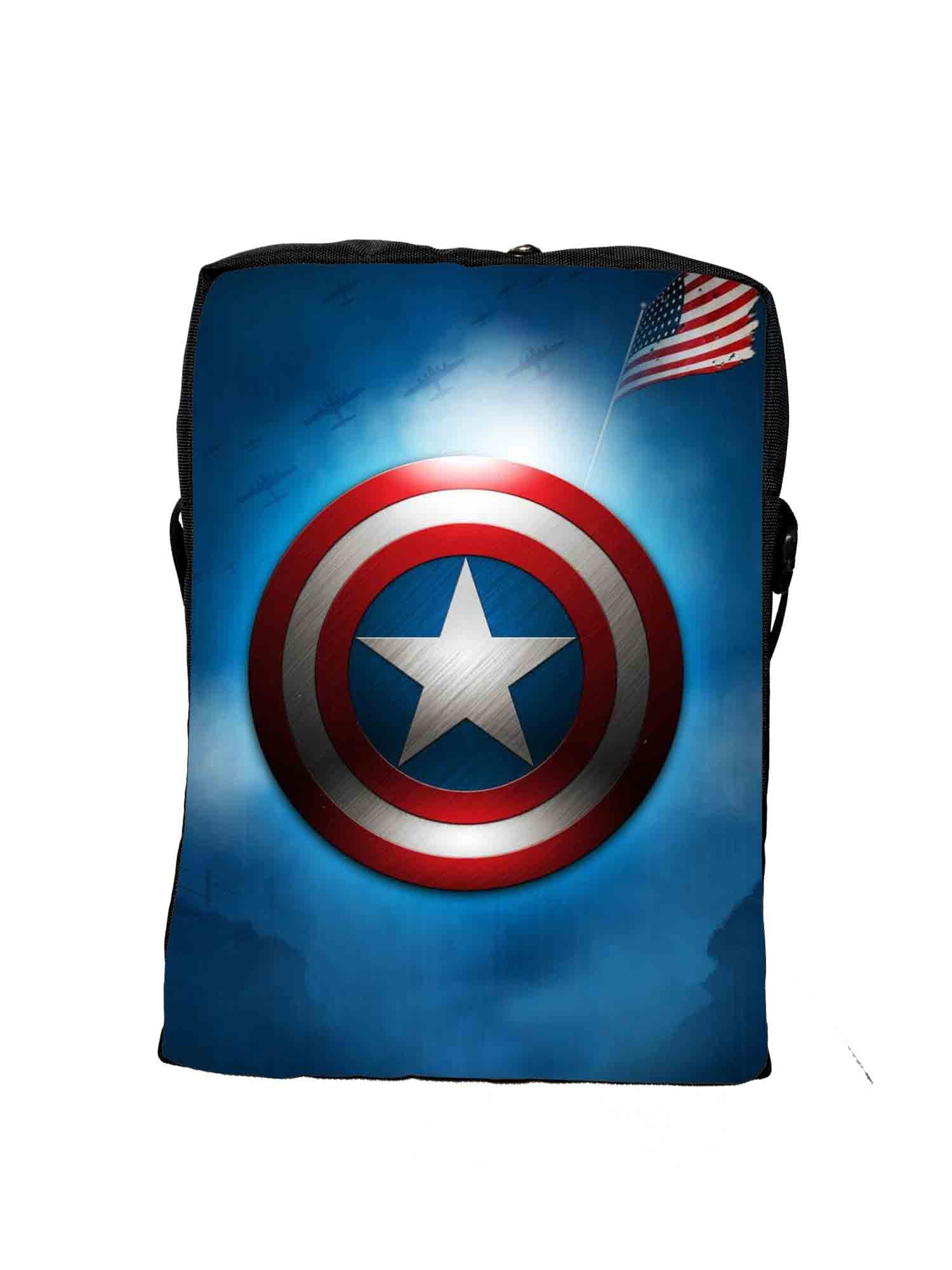 My Fav Captain America Print Messanger Bag  For Men Women Sling Bag For Boys Girls
