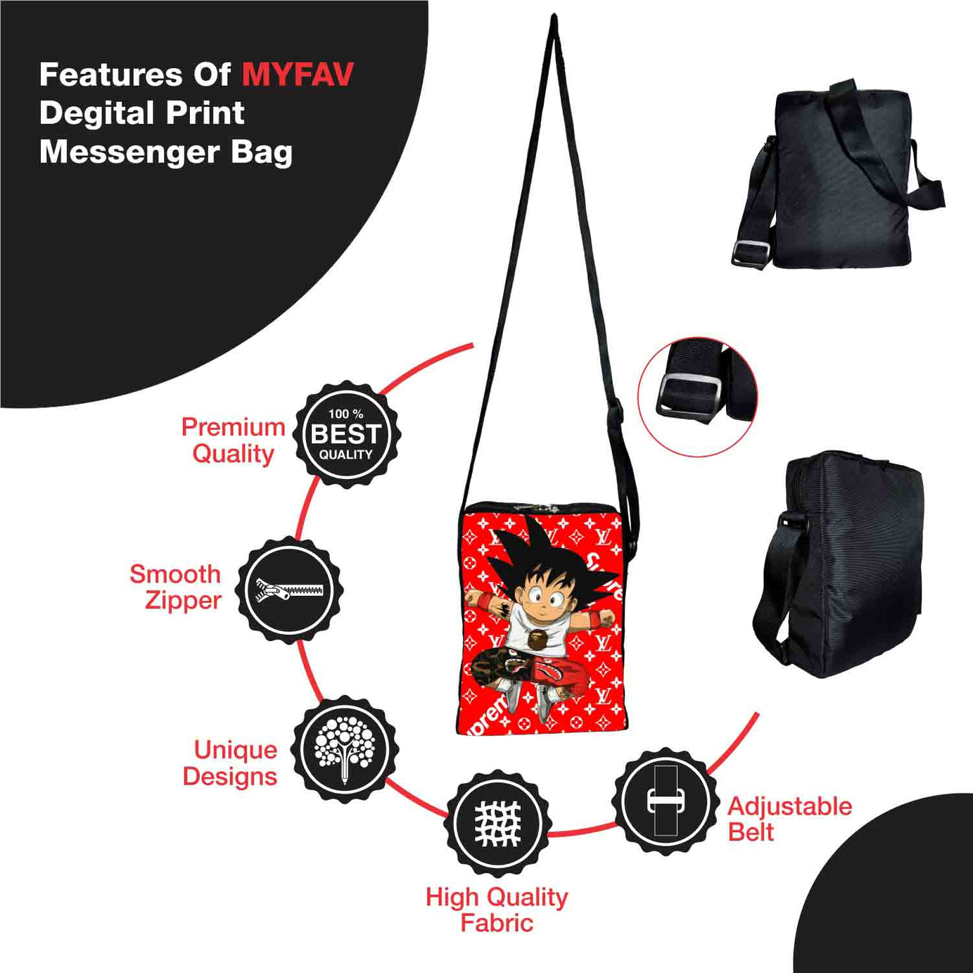 My Fav Funky Messanger Bag For Men Women Sling Bag For Boys Girls