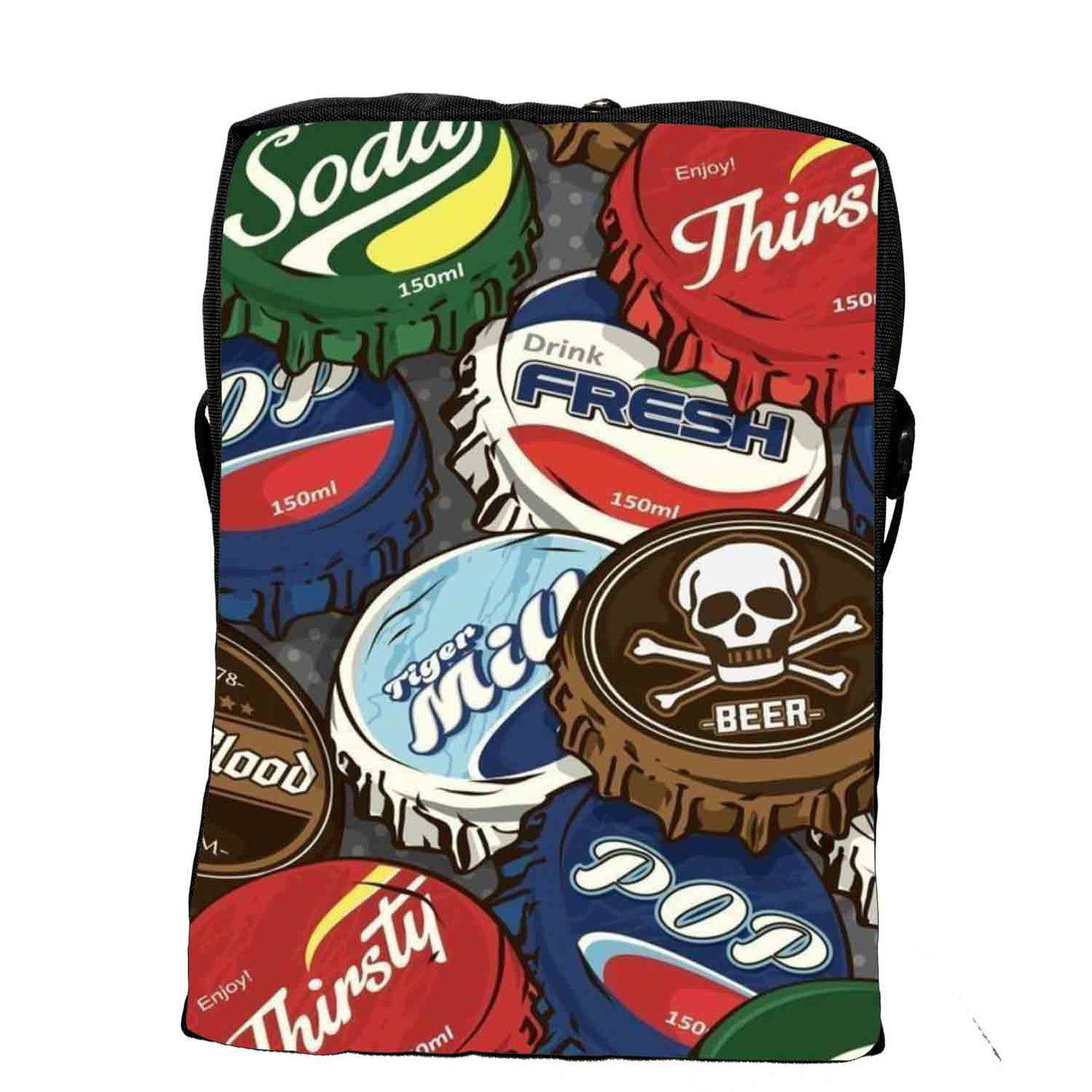 My Fav Multi Caps Prints Messanger Bag For Men Women Sling Bag For Boys Girls