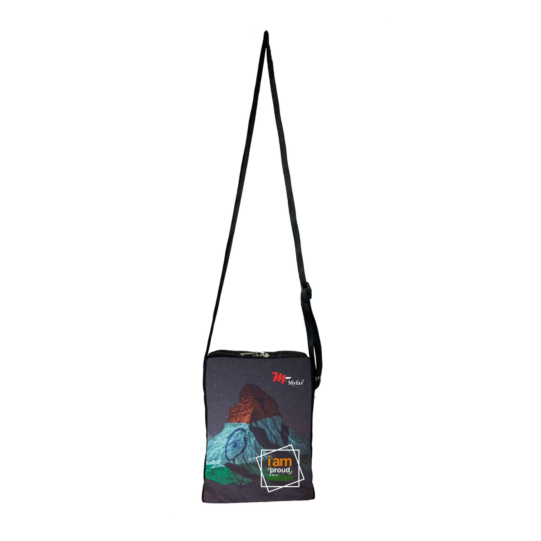 My Fav Proud Indian Print Messanger Bag For Men Women Sling Bag For Boys Girls