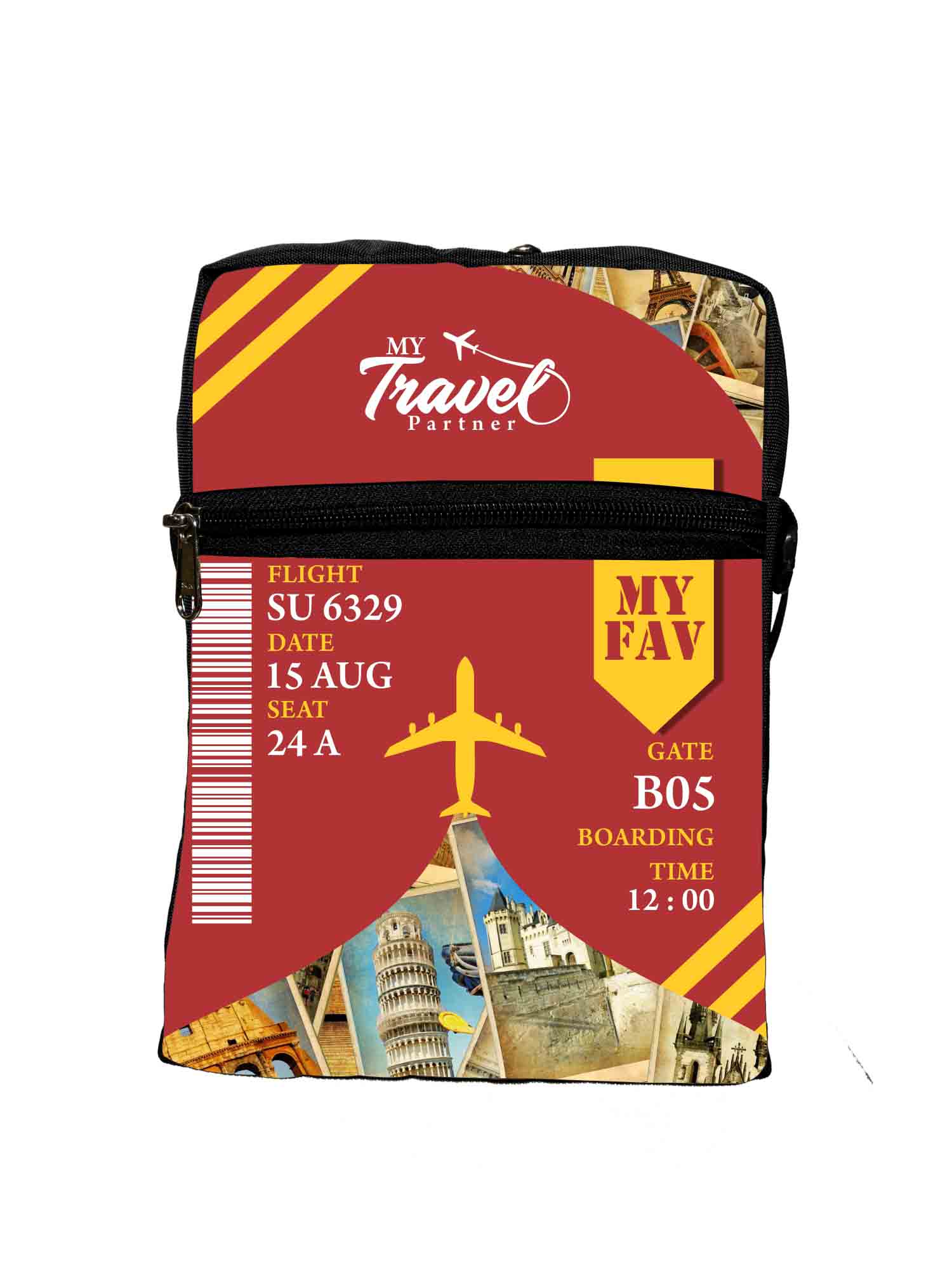 My Fav Travel Messanger Bag Sling Bag For Boys Girls